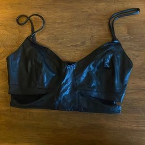 Fake leather bralette!